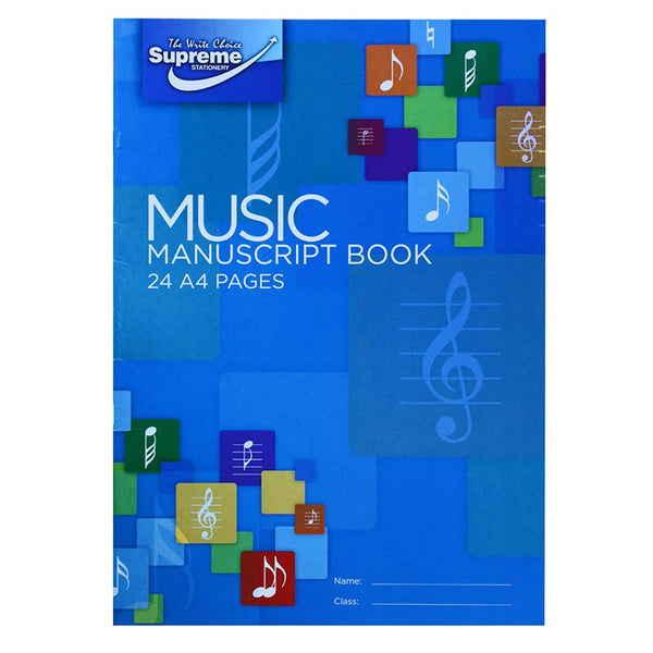 Supreme Large Music Manuscript | A4, 100Gsm, 24 Pages