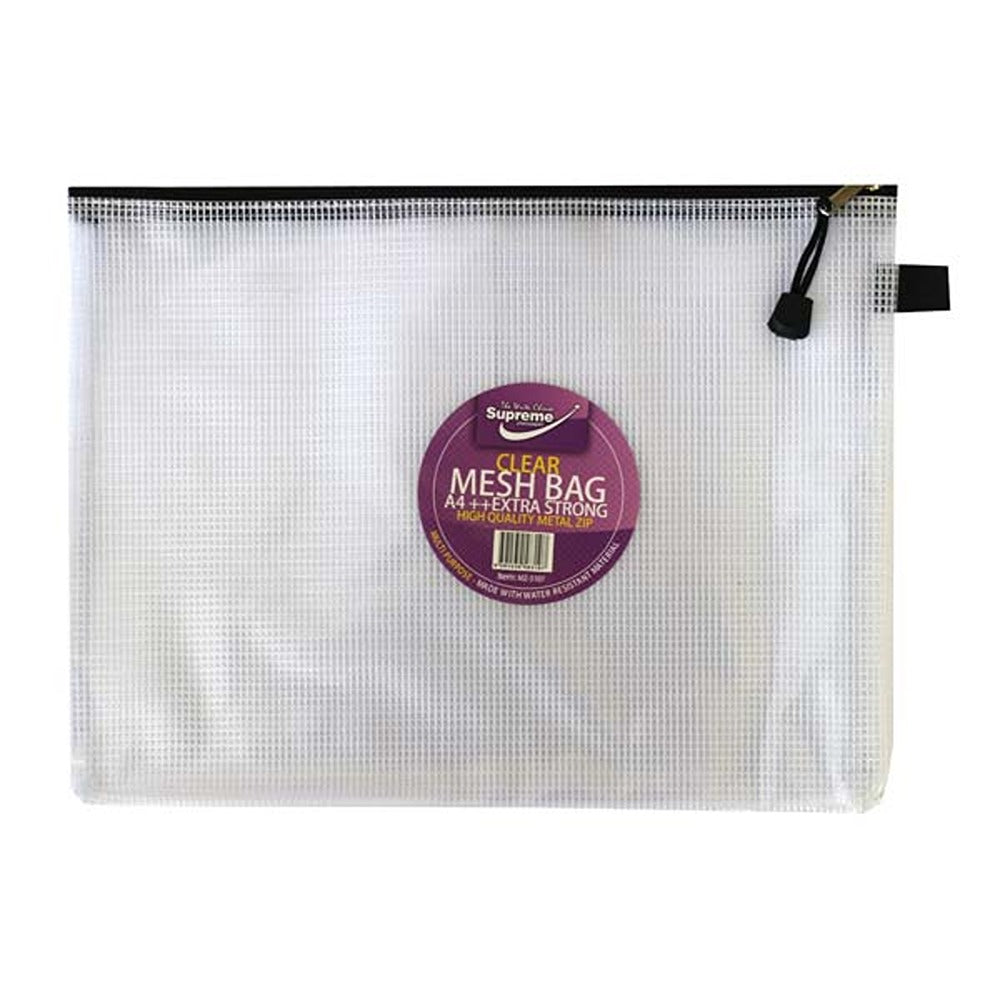 Supreme High-Quality Durable Mesh Bag A4 | Extra-Strong with Metal Zip Closure