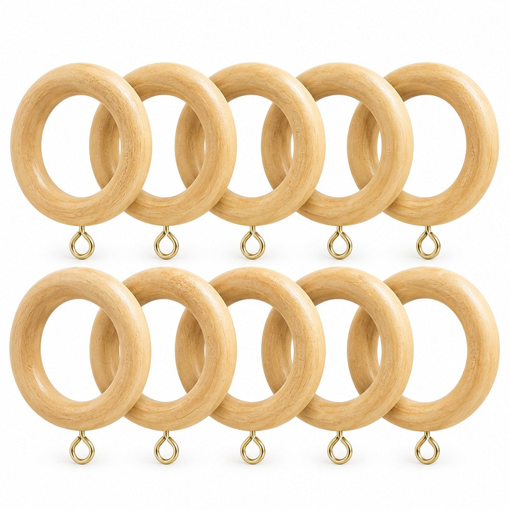 De Vielle Essential Wood Rings - Natural - 10 Pack