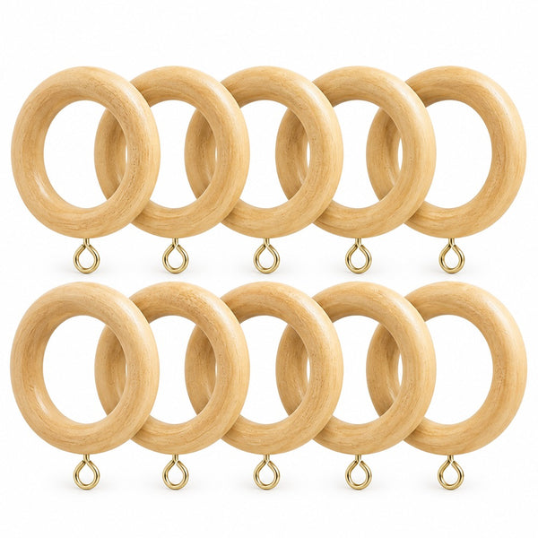 De Vielle Essential Wood Rings - Natural - 10 Pack