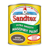 Sandtex Bitter Chocolate Smooth Masonry Paint | 2.5L, 15 Year Protection