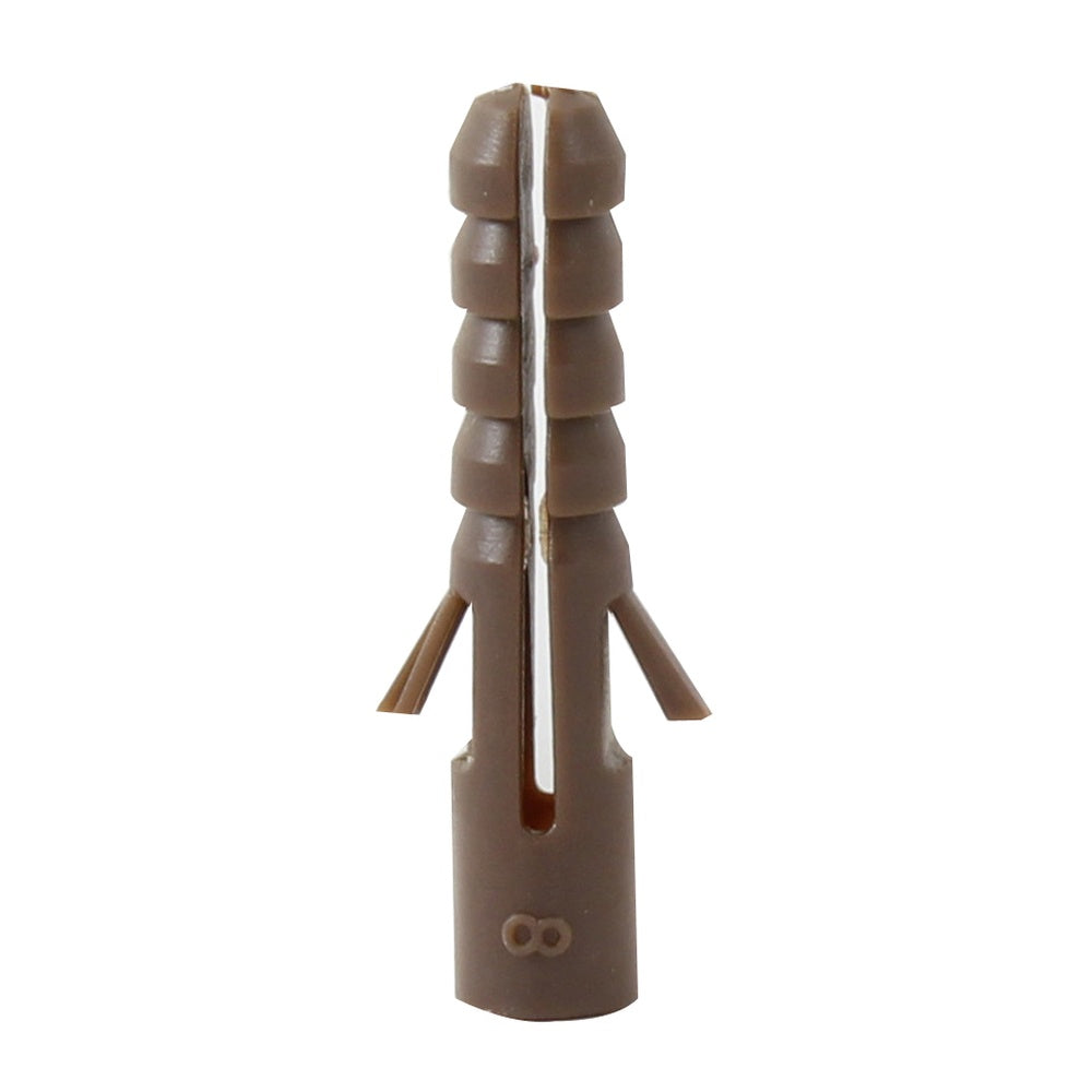 Maxifix Wall Plugs - 8mm Brown Plastic 100 Pack