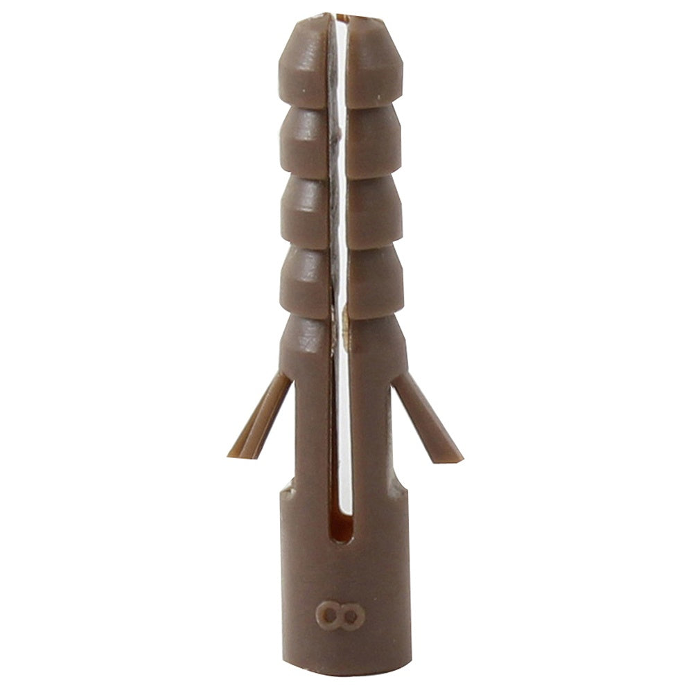 Maxifix Wall Plugs - 8mm Brown Plastic 100 Pack