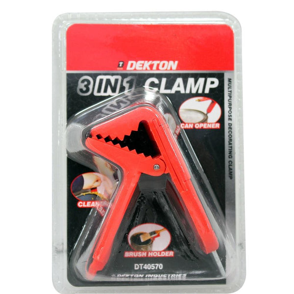 Dekton Multi-Functional 3-In-1 Clamp | Can Opener, Brush Holder