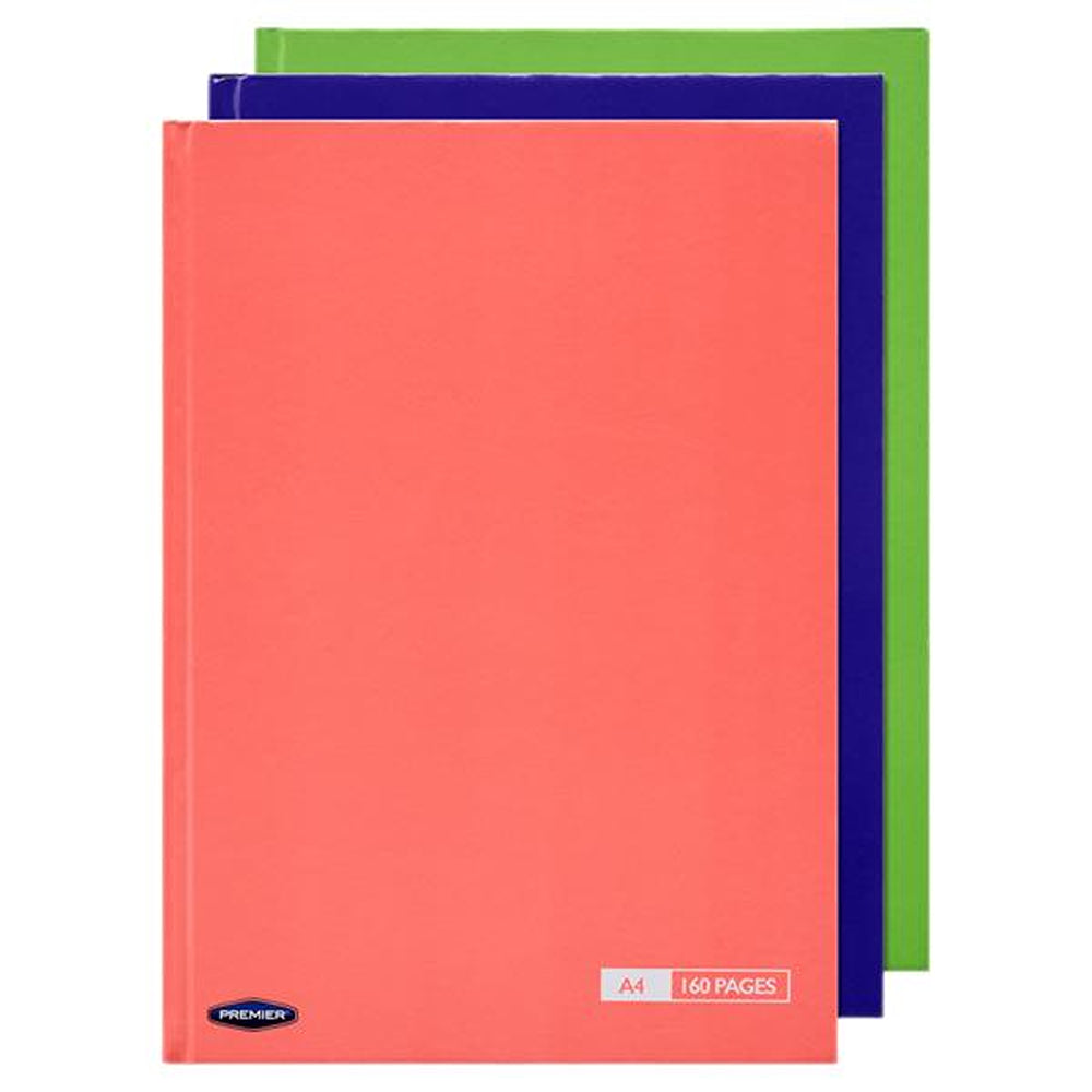 Premier Stationery A4 Hardcover Notebook | 160 Page | Pack of 3 | Tang Series