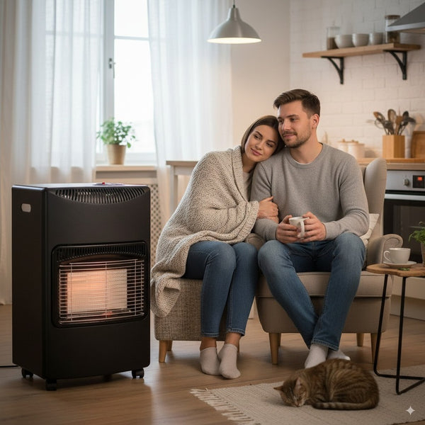 Kingavon Portable Gas Heater | 4.2kW, Slimline, Castor Wheels