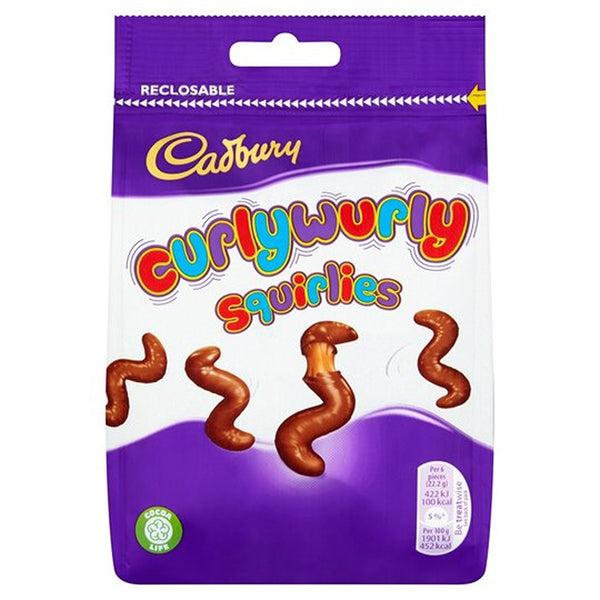 Cadbury's Curly Wurly Squirlies | Fun Shape Chocolate | 150g