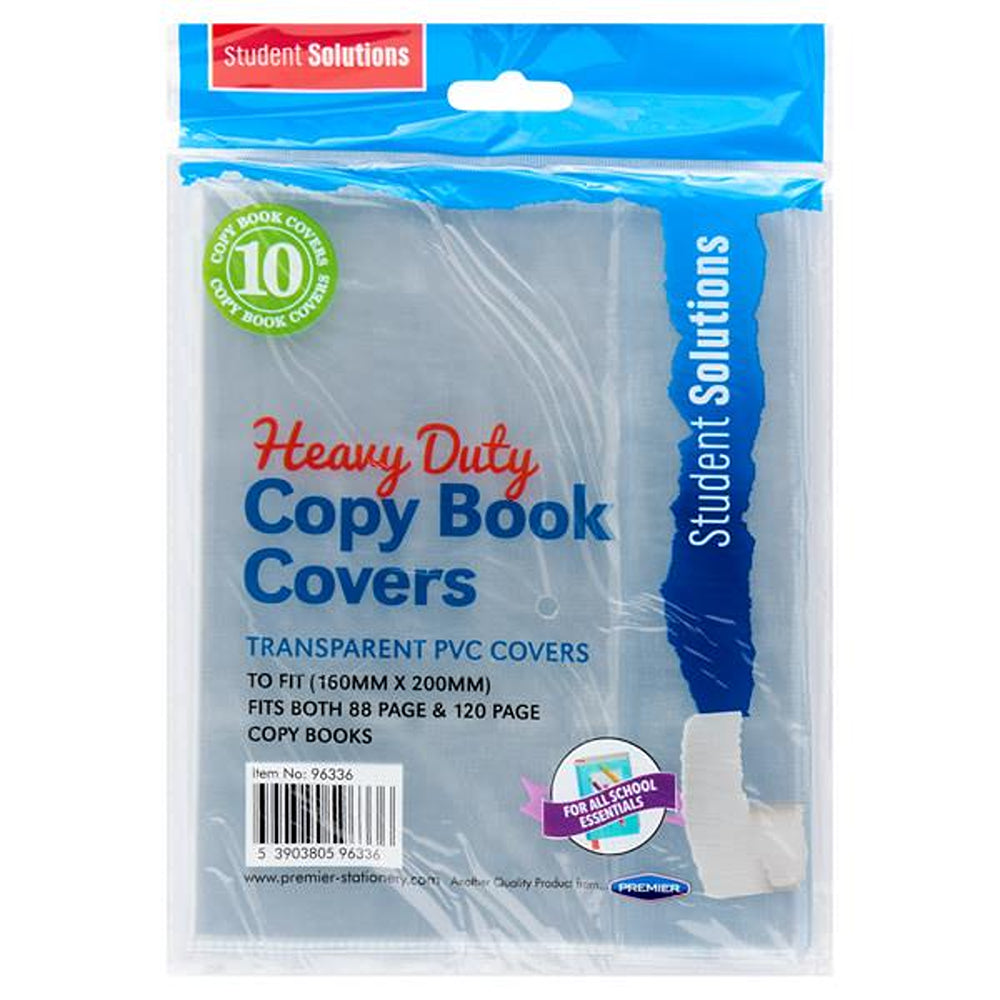 Student Solutions Peel &amp; Seal Transparent Book Covers | 160 x 200mm | Pack of 10