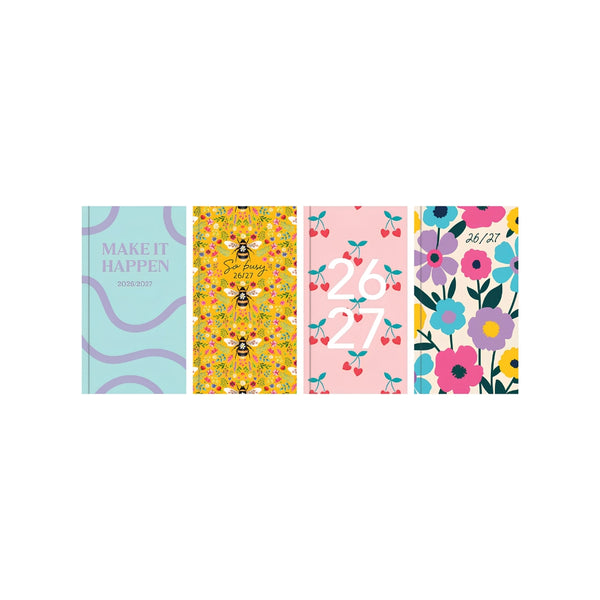 Academic Slim Gold Foil Diary - 2026–2027 - Assorted Designs