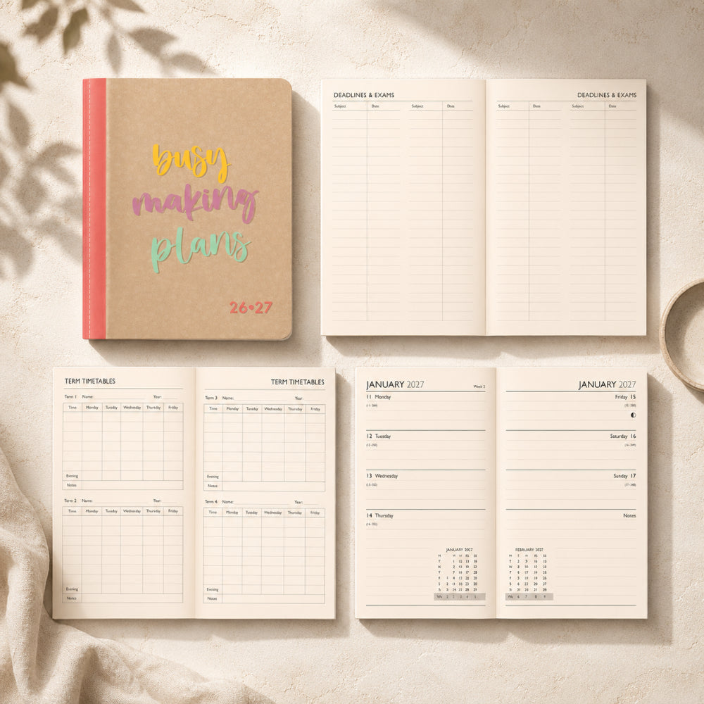 Academic A5 Kraft Week To View Recyclable Diary | A5