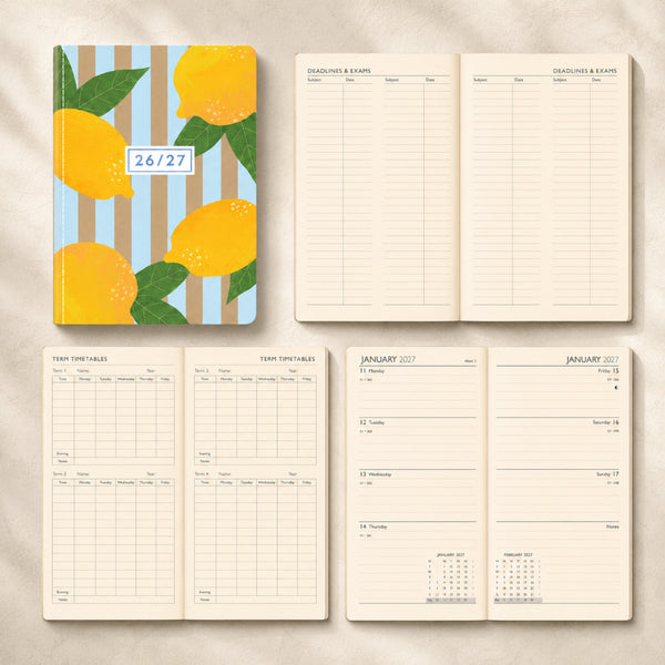 Academic A5 Kraft Week To View Recyclable Diary | A5