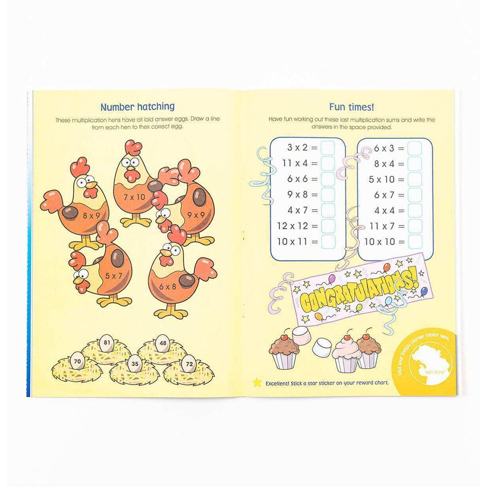 Alligator Snappy Learner Multiply & Divide Workbook | Ages 6–8, Reward Stickers