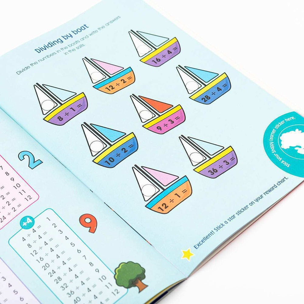 Alligator Snappy Learner Multiply & Divide Workbook | Ages 6–8, Reward Stickers