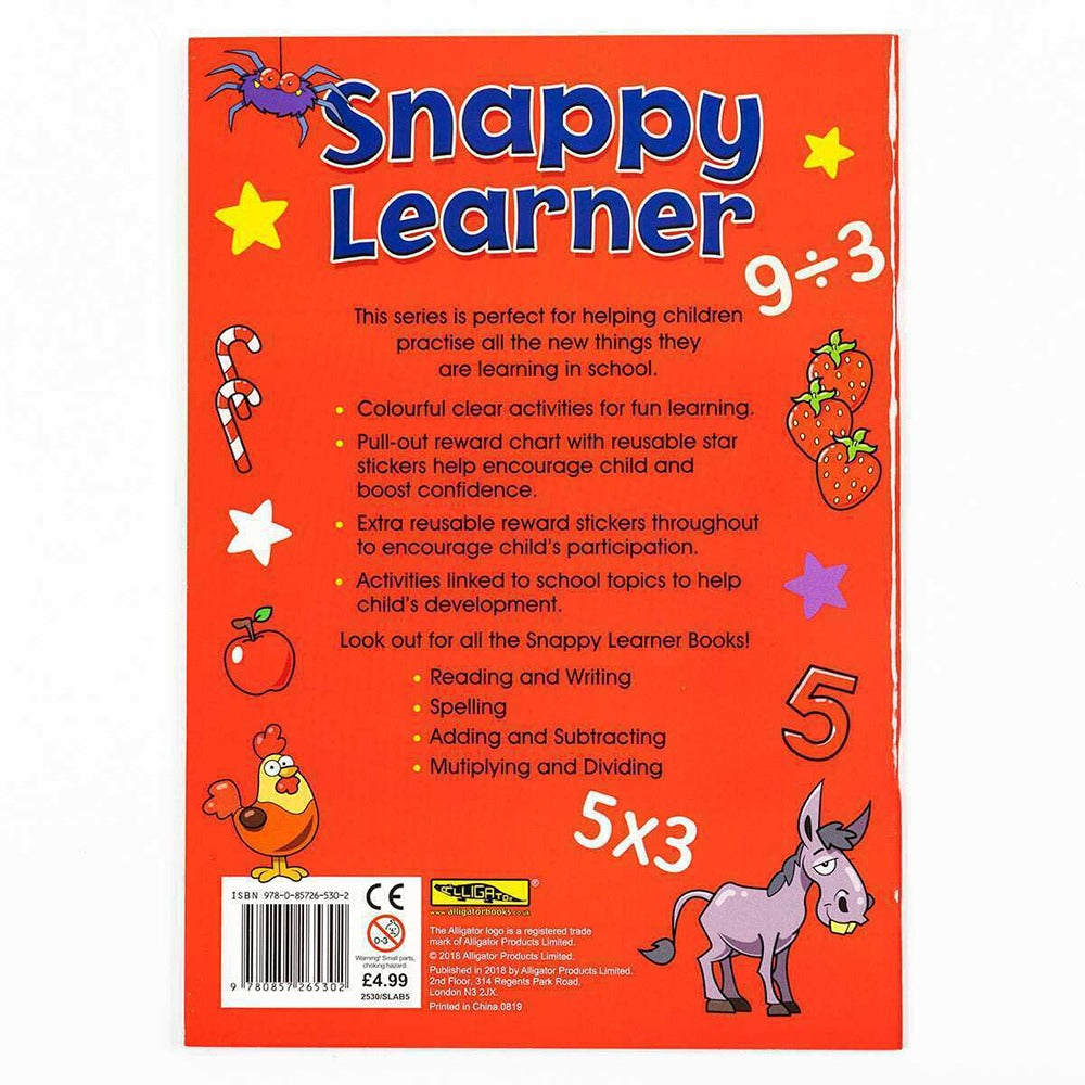 Alligator Snappy Learner Multiply & Divide Workbook | Ages 6–8, Reward Stickers