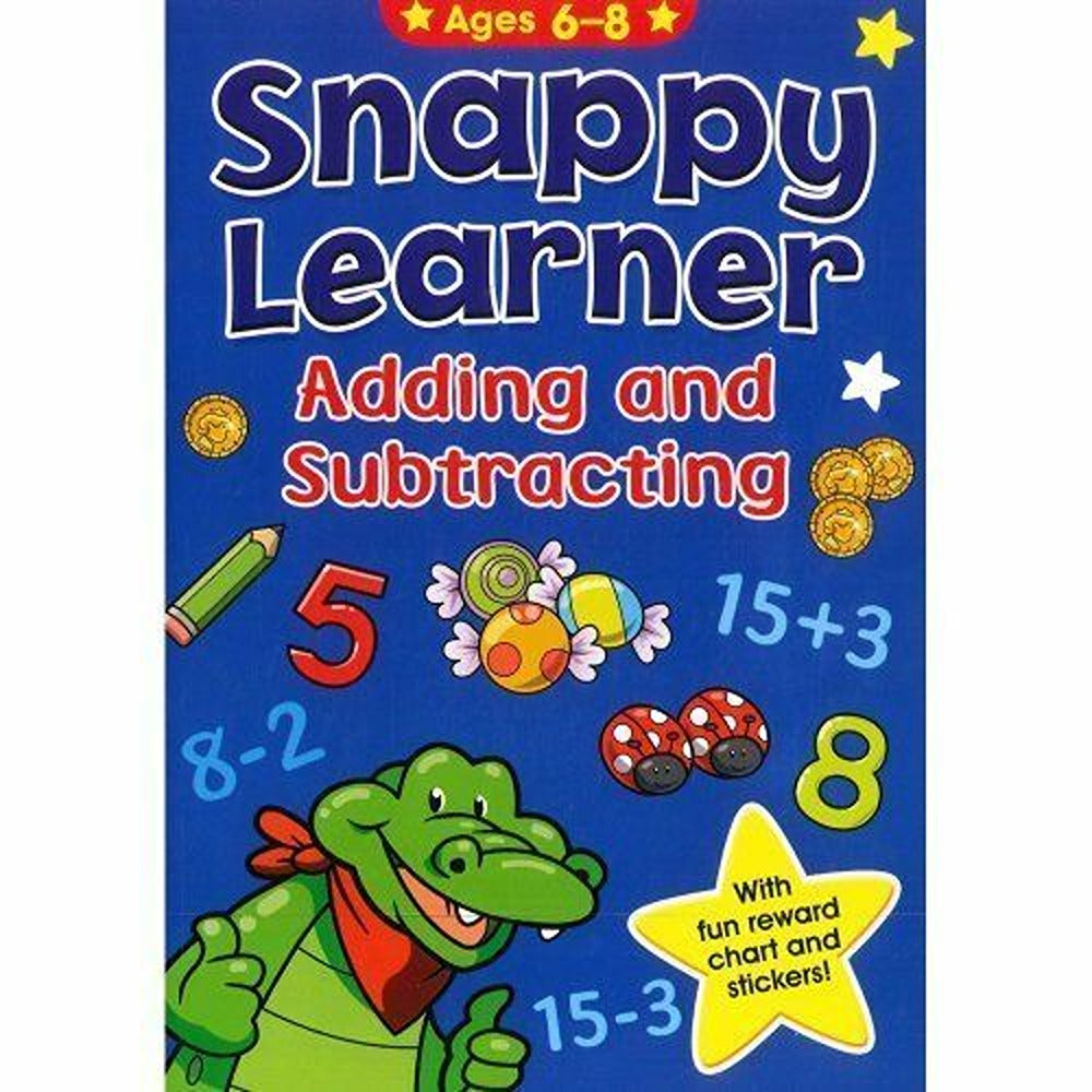 Alligator Snappy Learner (6–8) Add & Subtract Workbook | Visual Aids, Stickers
