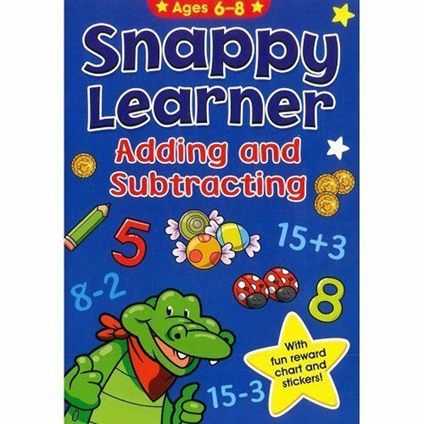 Alligator Snappy Learner (6–8) Add & Subtract Workbook | Visual Aids, Stickers