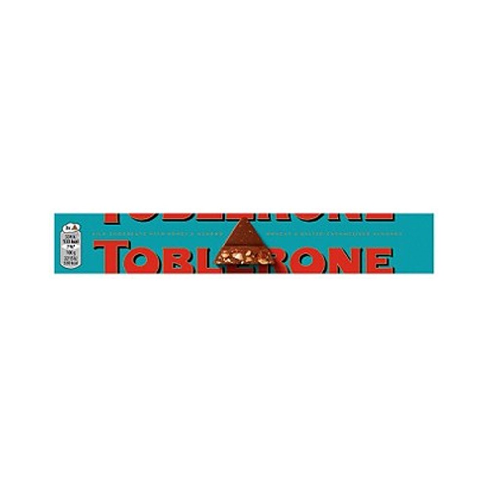 Toblerone Crunchy Almond Chocolate Bar | 100g, Honey and Almond Nougat