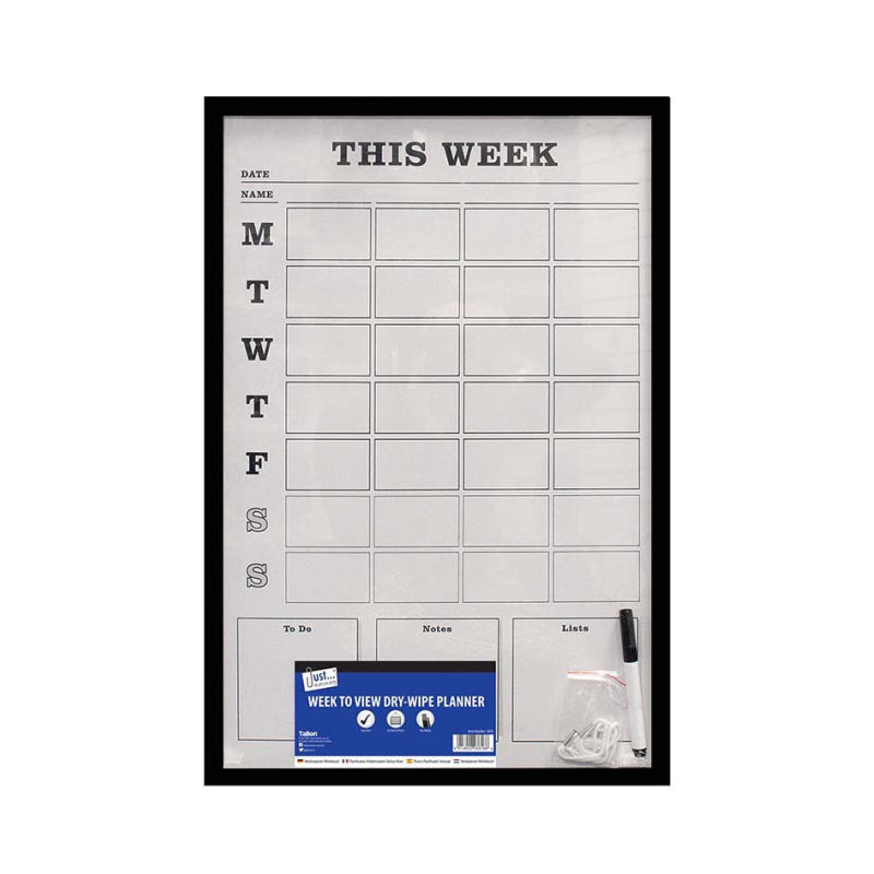 Tallon Weekly Dry-Wipe Weekly Planner Board With Marker