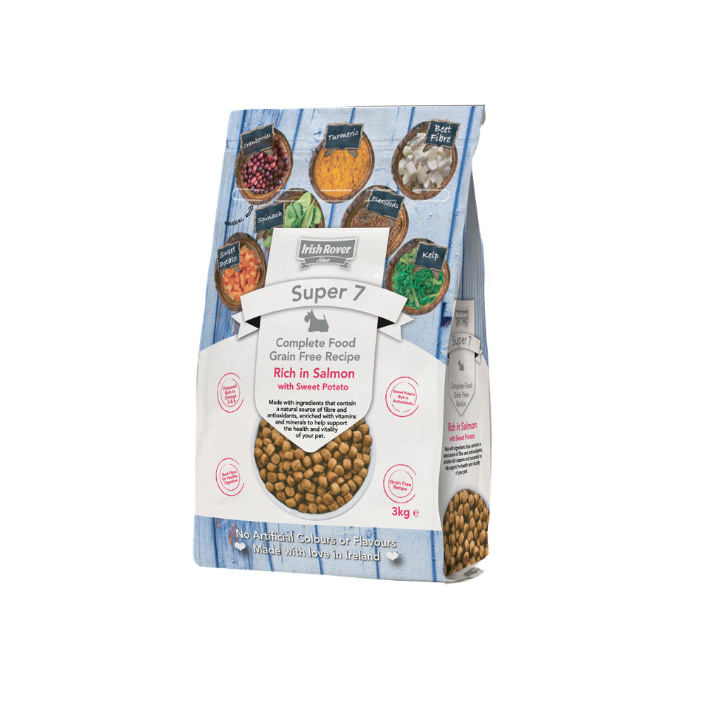 Irish Rover Super 7 Salmon Dog Food | Grain-Free, Sweet Potato, 3kg