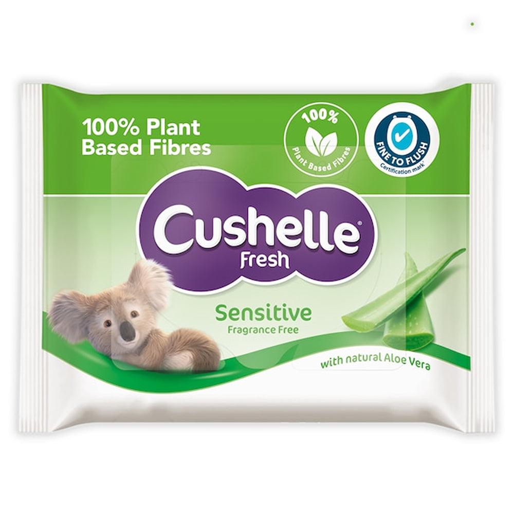 Cushelle Fresh Sensitive Moist Toilet Tissue Wipes | Pack of 38