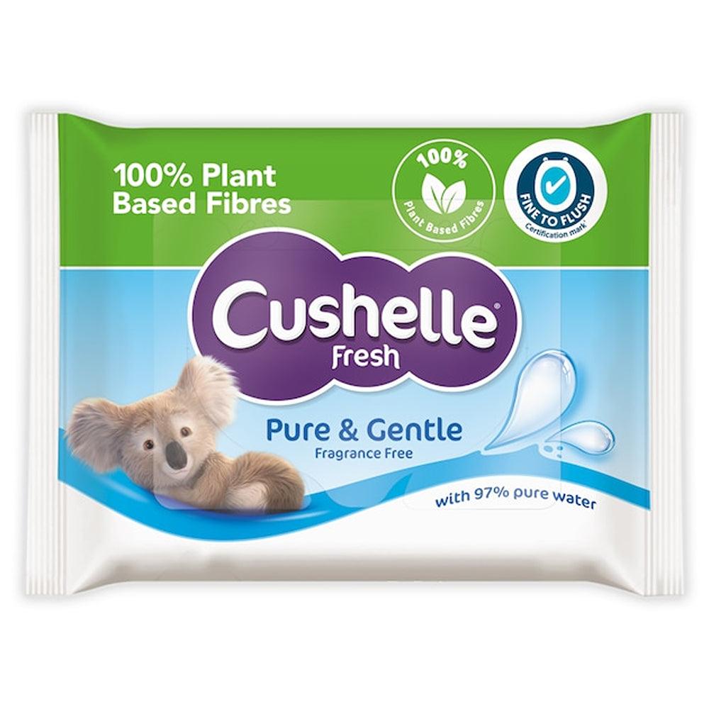 Cushelle Fresh Pure Moist Toiler Tissue Wipes | Pack of 38