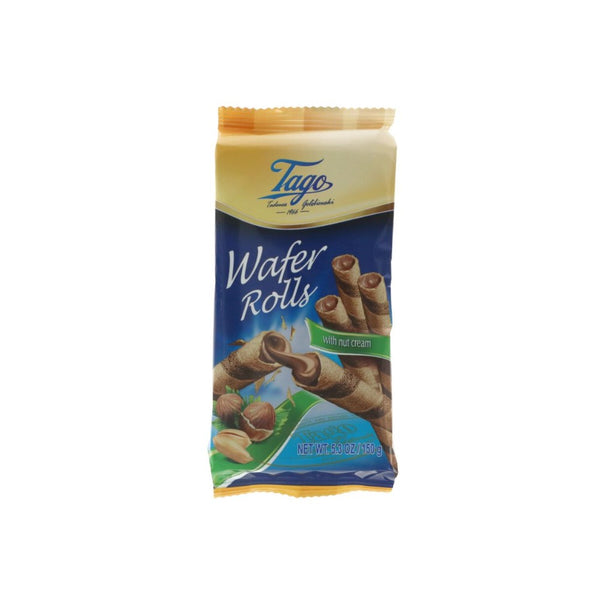 Tago Hazelnut Cream Filled Wafer Rolls | 150g, Crispy Wafer Shells