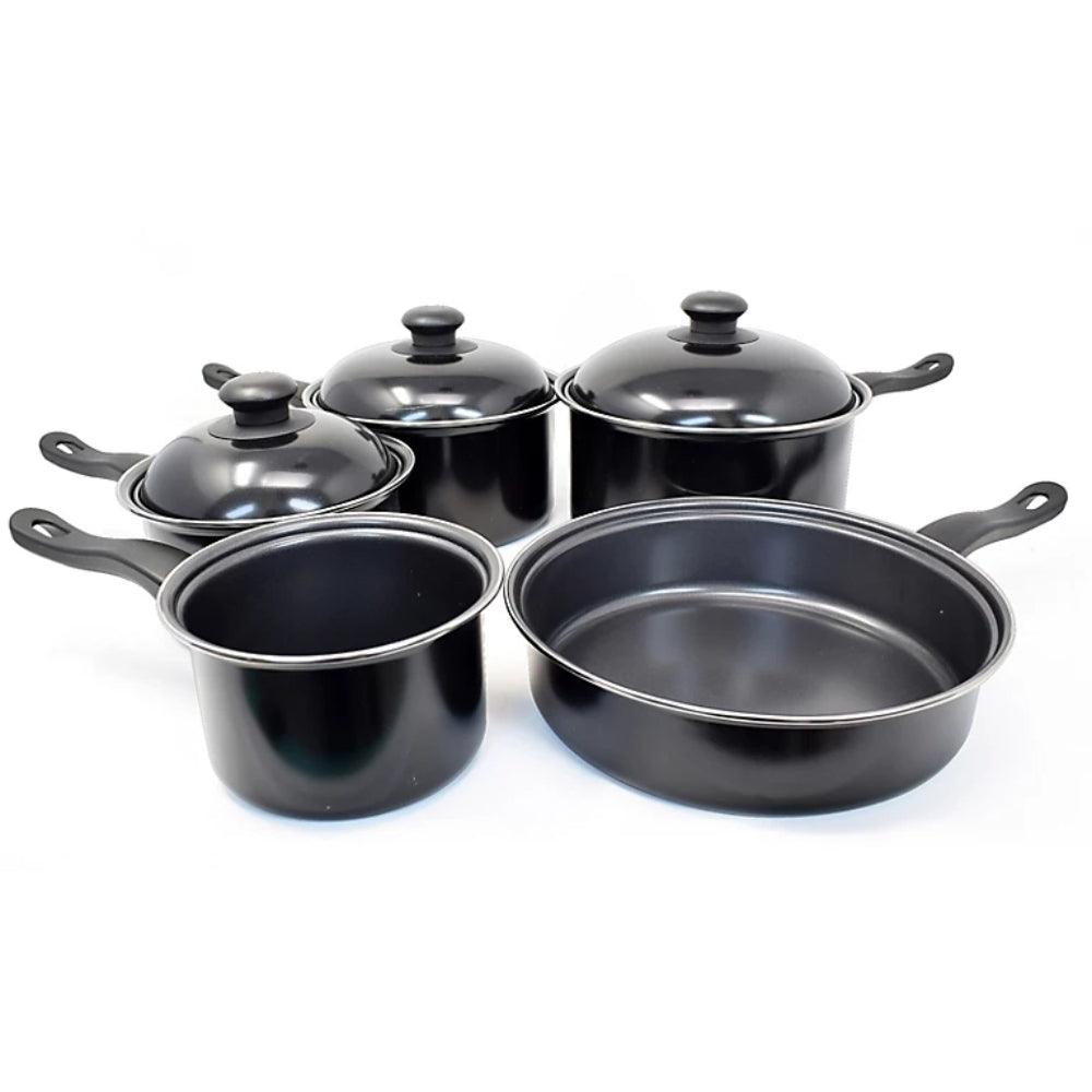 Cermalon Carbon Steel Pan &amp; Pot Cookware Set | 5 Piece Set