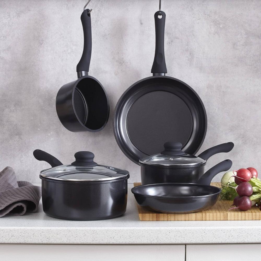 Cermalon Carbon Steel Pan &amp; Pot Cookware Set | 5 Piece Set - Choice Stores
