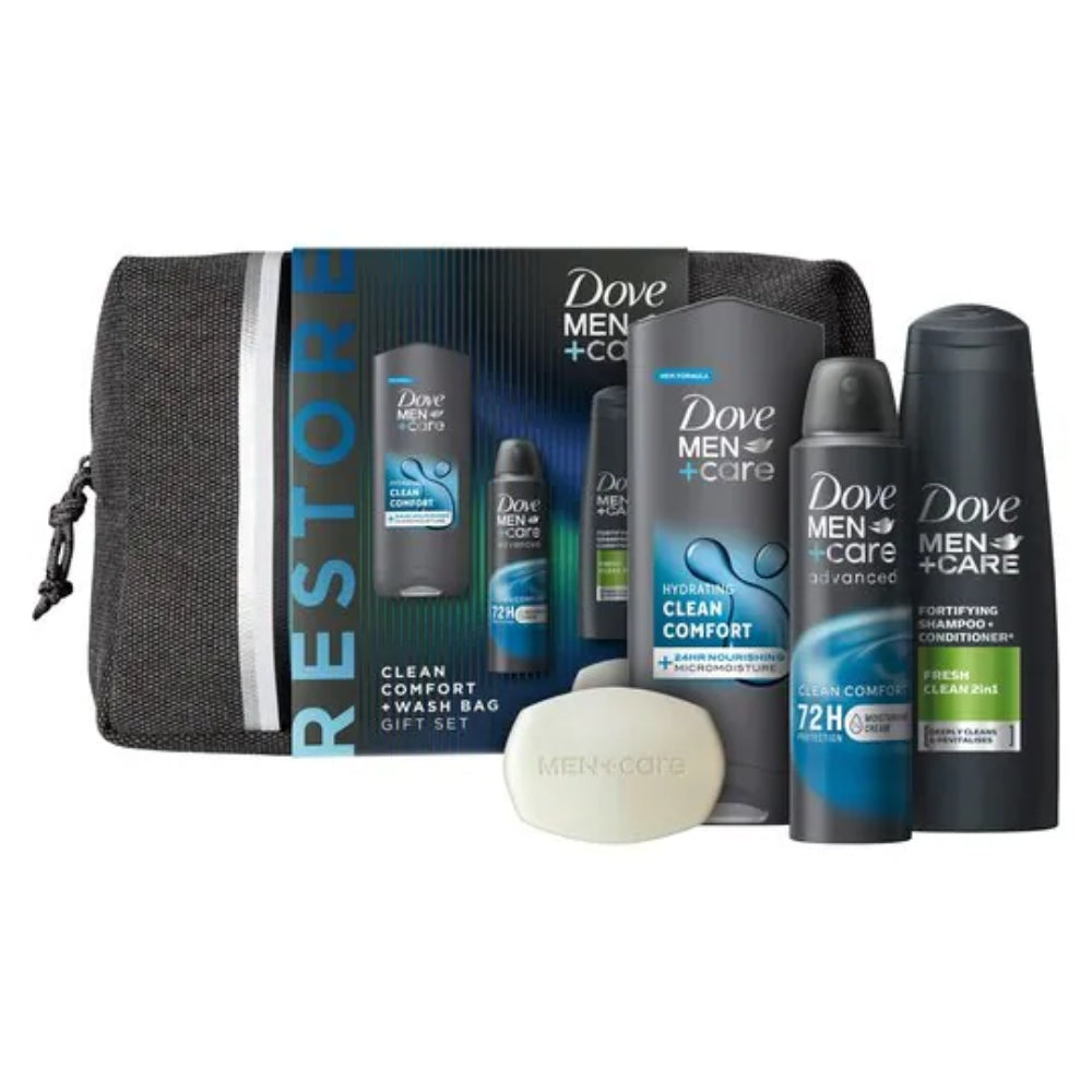 dove men - care clean comfort - wash bag gift set