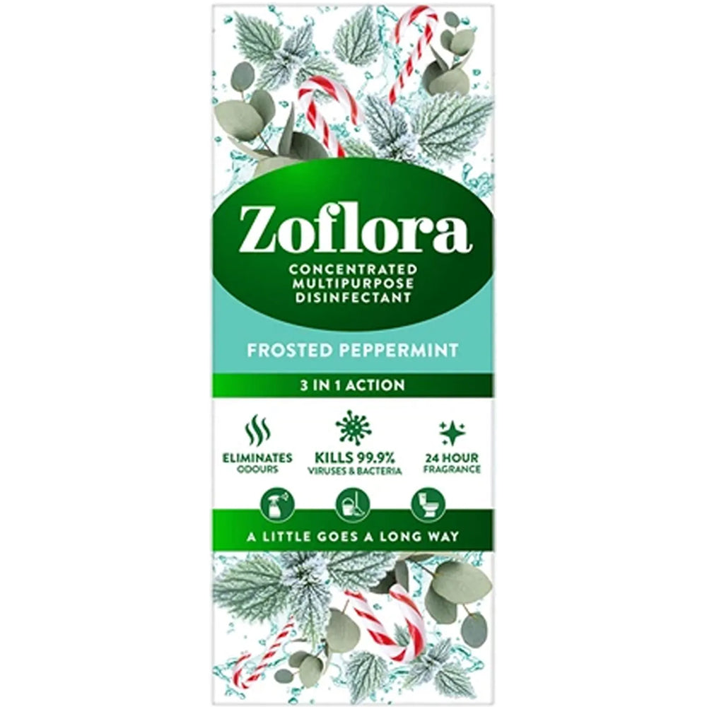 zoflora concentrated multi-purpose disinfectant frosted peppermint - 500ml