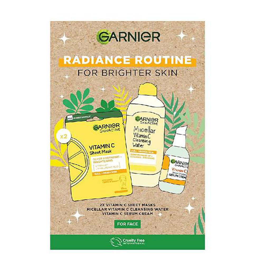garnier radiance routine vitamin c skincare regime gift set