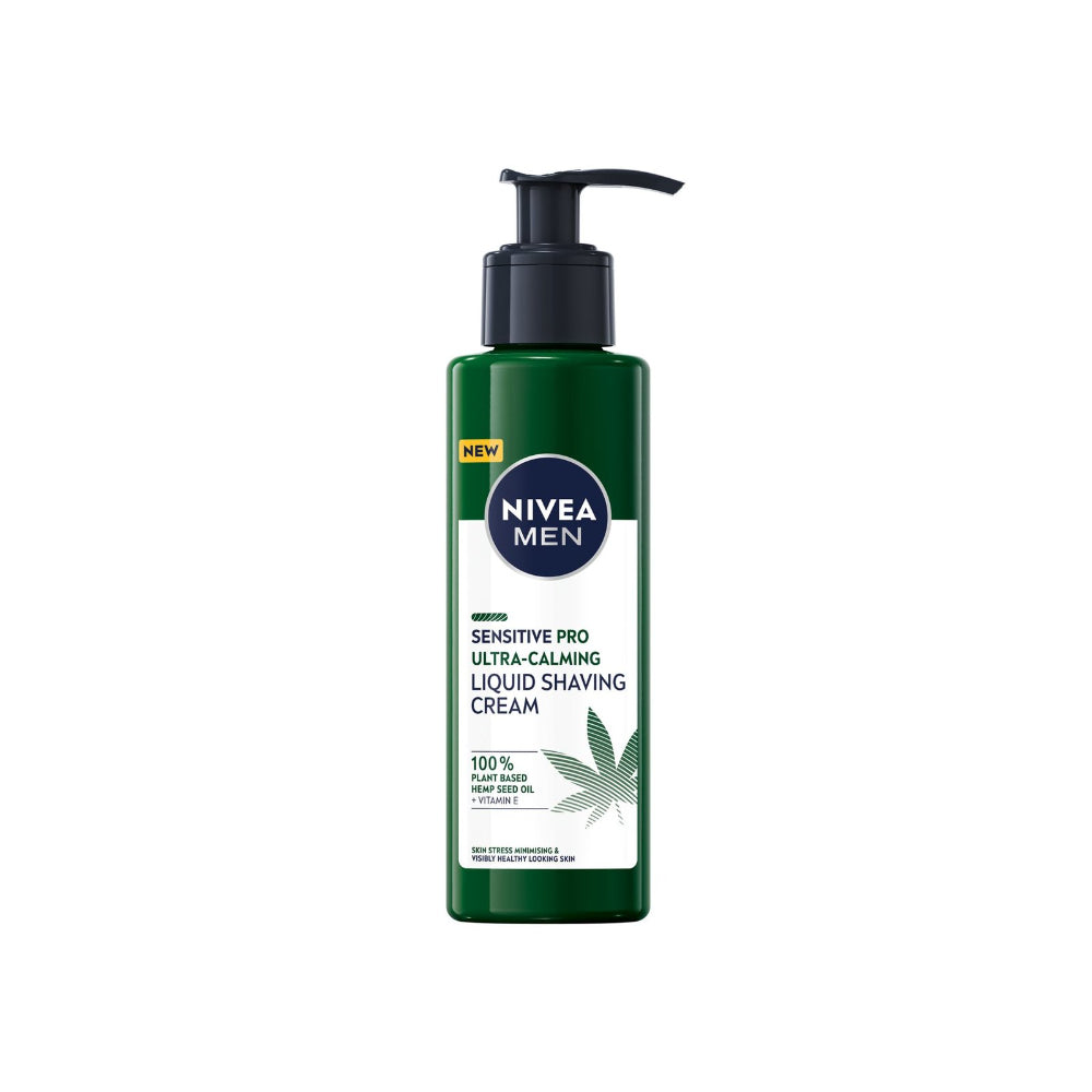 Nivea Men Ultra-Calming Shave Liquid | Sensitive Skin, Hemp Seed Oil, 200ml