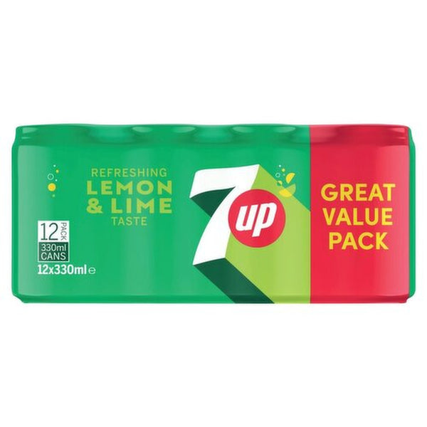 7Up Lemon-Lime Drink Can | 12 Pack | 330ml