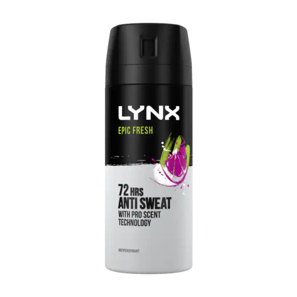 Lynx Epic Fresh Antiperspirant Deodorant Spray | 150ml, 72-Hour