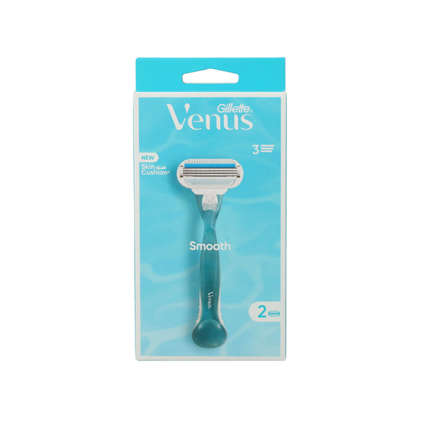 Gillette Venus Smooth Razors | Pack of 2, Triple Blade, Skin Cushion Technology