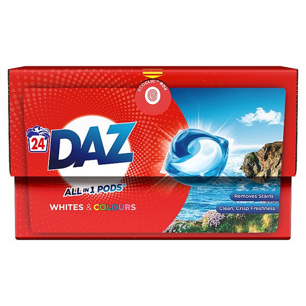 Daz All in 1 Laundry Pods | Whites & Colours | 24 Washes