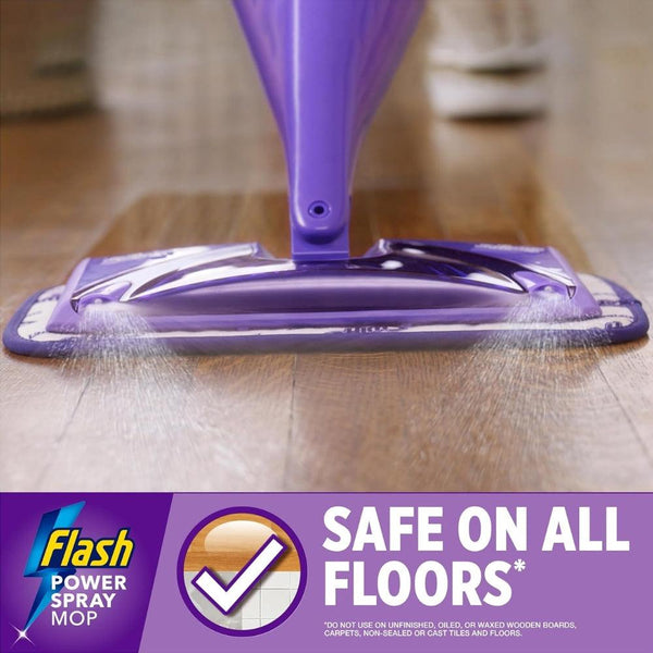 Flash Power Spray Mop Floor Cleaner All in One Starter Kit | 1 Washable Pad & 2 Disposable Pads