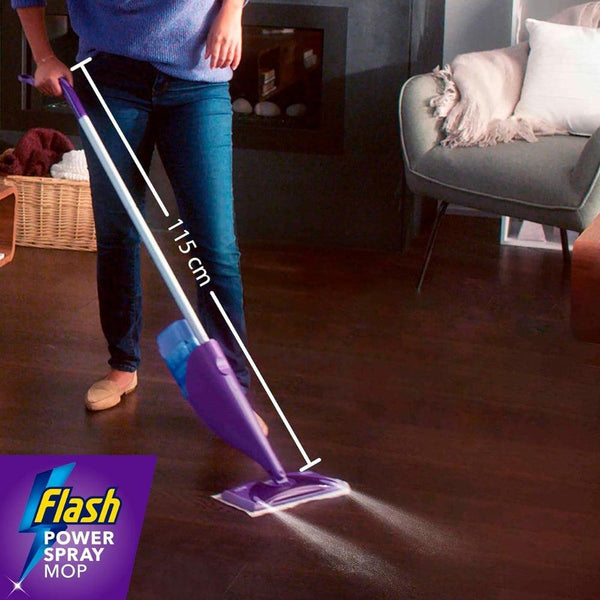Flash Power Spray Mop Floor Cleaner All in One Starter Kit | 1 Washable Pad & 2 Disposable Pads