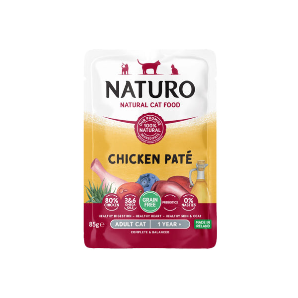 Naturo Chicken Pate Wet Cat Food Pouch - 85g