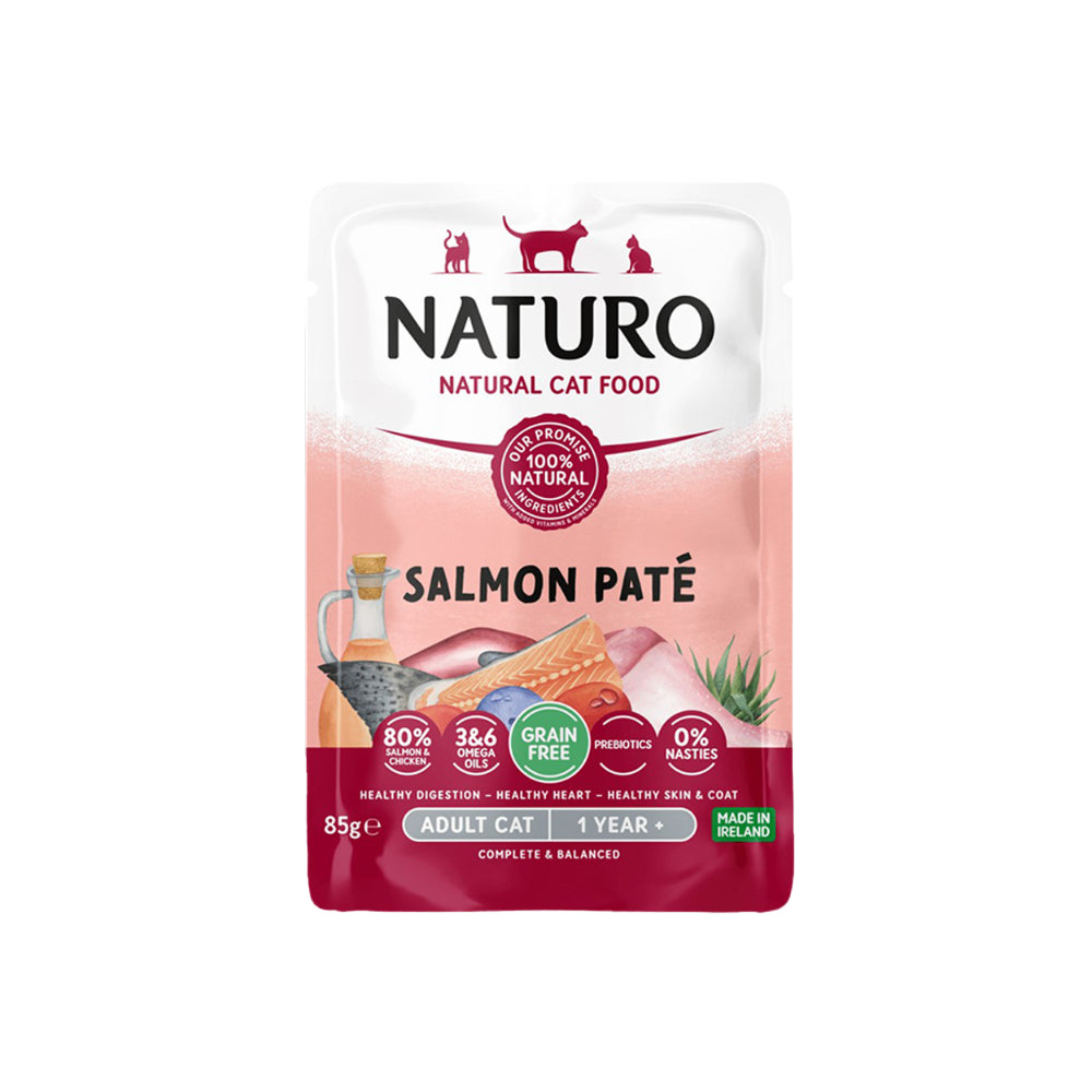 Naturo Salmon Pate Wet Cat Food Pouch - 85g