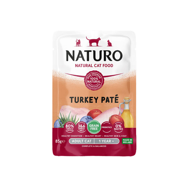 Naturo Turkey Pate Cat Food Pouch - 85g