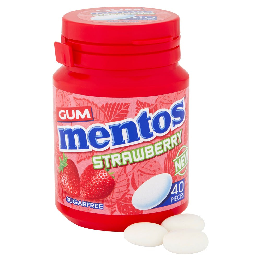 Mentos Strawberry Sugar-Free Gum | Pack of 40 Pieces