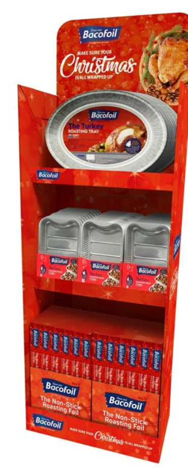 Bacofoil Christmas Roasting Trays & Foil | Deep-Sided, Non-Stick, Disposable