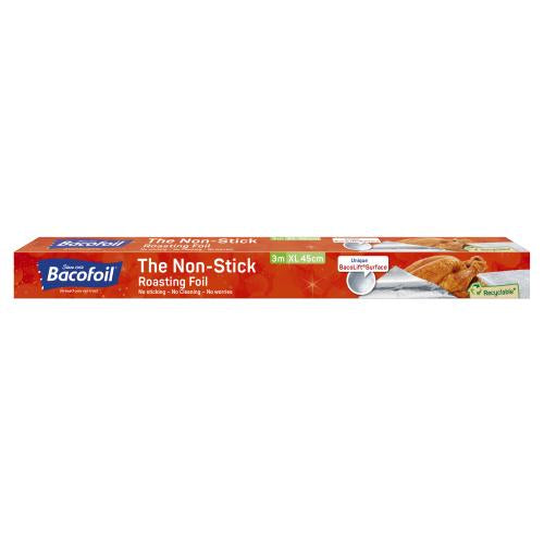 Bacofoil Non-Stick Aluminium Foil | 3 m x 45 cm, Oven and Grill Safe