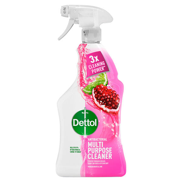 Dettol Antibacterial Multi-Purpose Cleaner Spray | Pomegranate & Lime Scent | 750ml