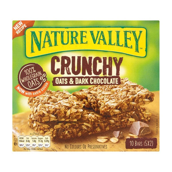 Nature Valley Oats and Dark Chocolate Crunchy Oat Bars - Pack of 5, 210g