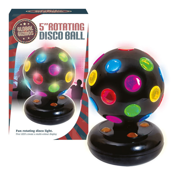 Global Gizmos LED Disco Ball - 5in - Black