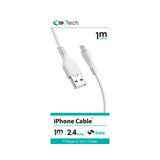 VIBE C3 USB-A to iPhone Lightning Charging Cable | 1m, 2.4A, White