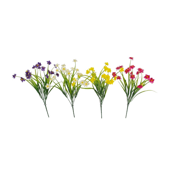 Spring Grass And Blossom Bush 4 Cols Assorted
