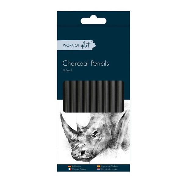 Work Of Art Charcoal Pencils - 12 Pack